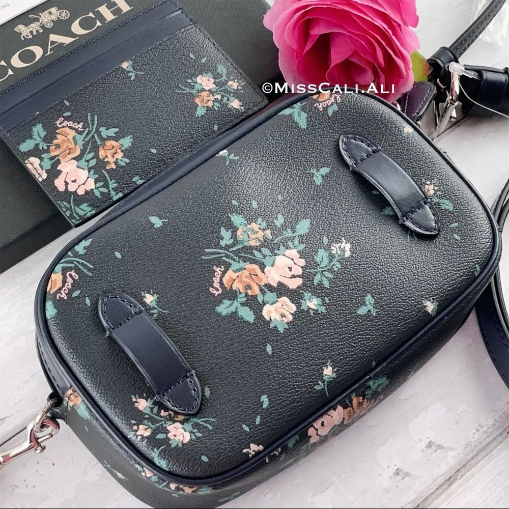 NWT COACH Rose Bouquet Convertible Belt Bag + Card Case Set - Picture 8 of 16
